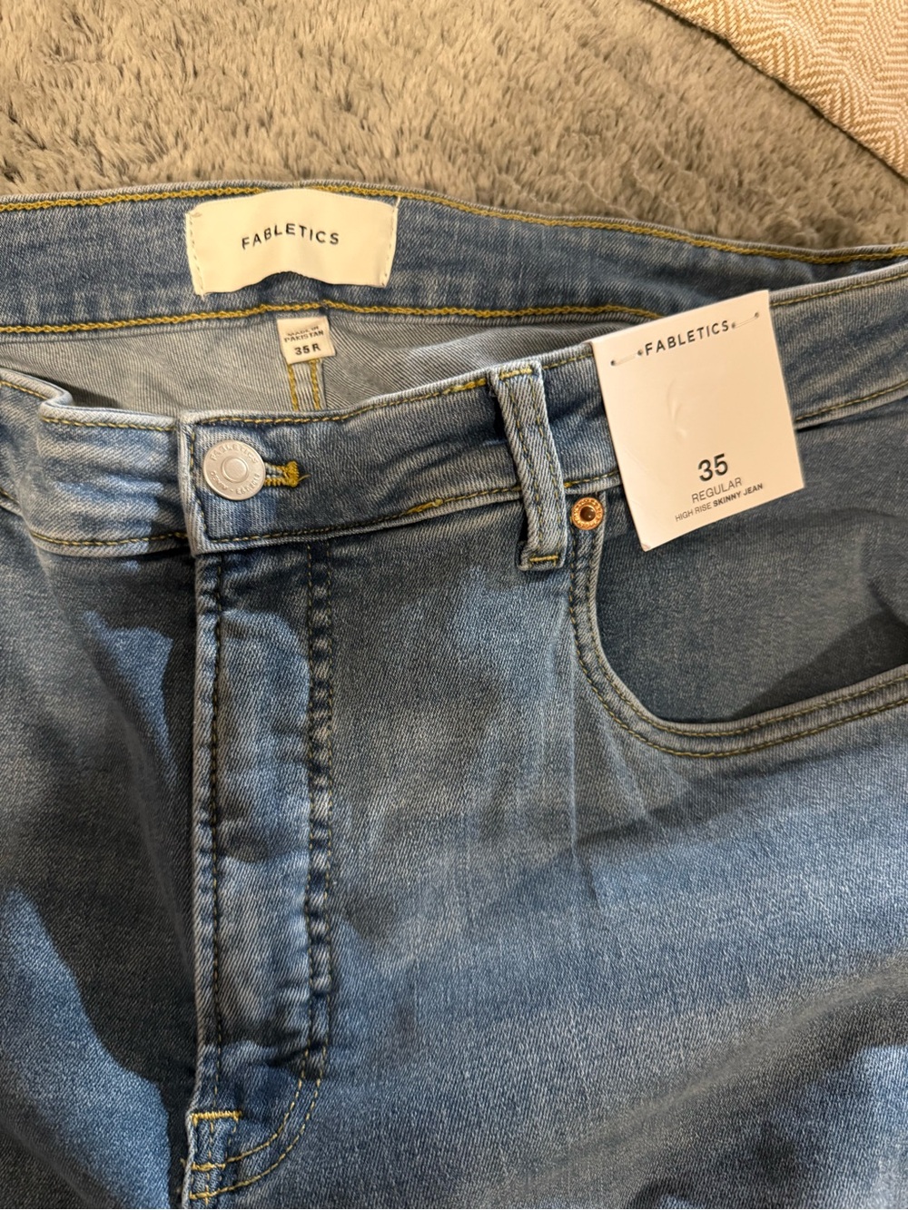 Fabletics High Rise Skinny Jeans -Regular 35 - Picture 7 of 9